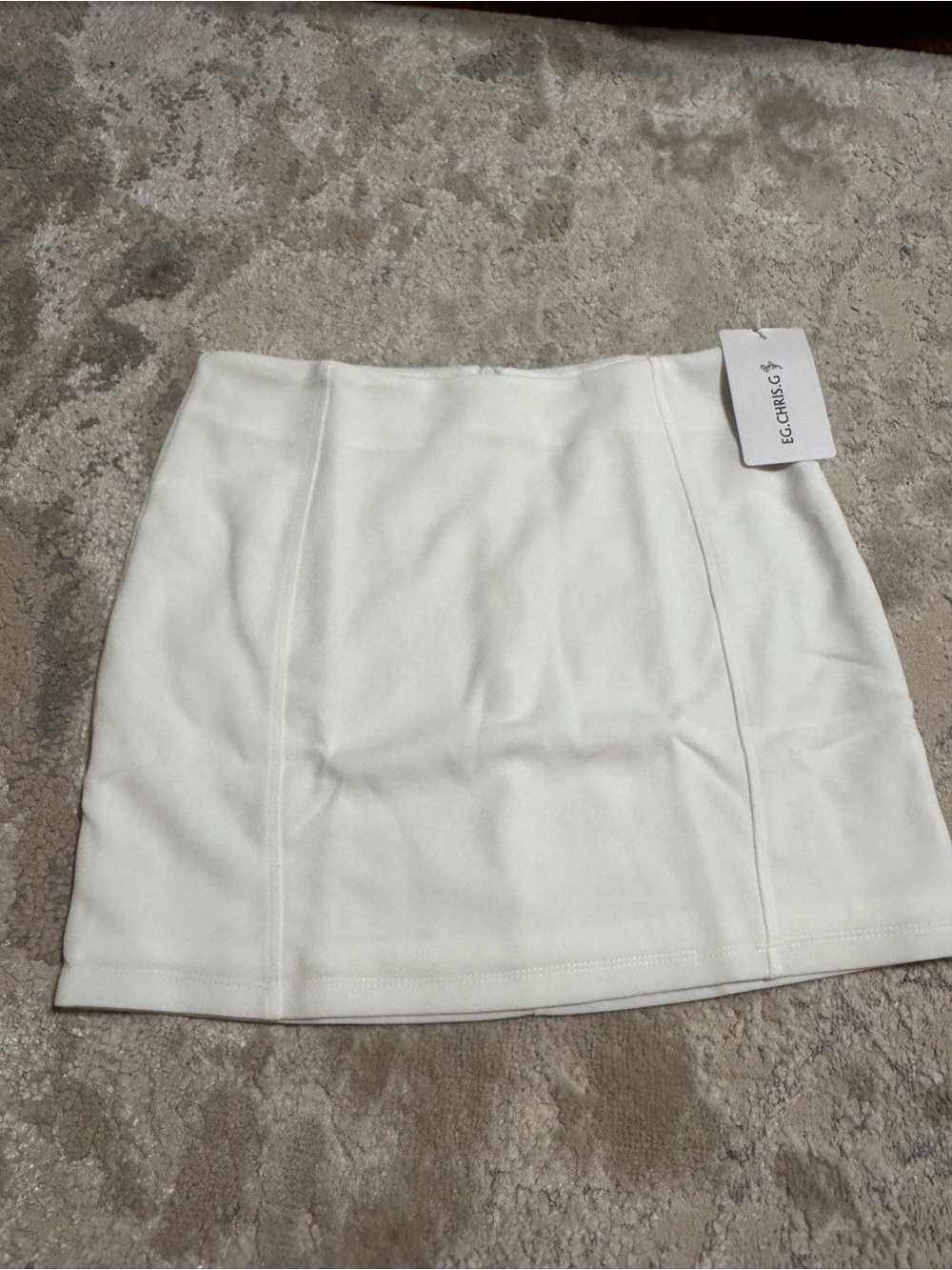 Zara White Mini Skirt with Seamed Panels